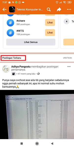 Cara Melihat Postingan Terbaru di Facebook 17 Urutan postingan grup sudah diganti menjadi dari “Aktivitas Terbaru” menjadi Postingan Terbaru”.