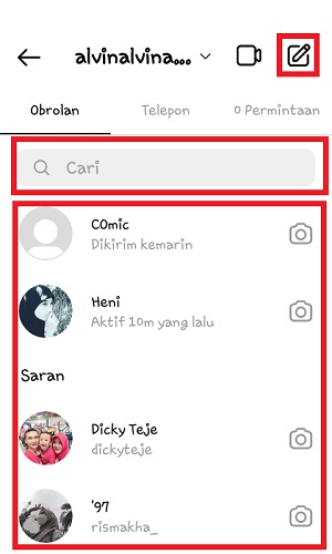 Cara Mengirim Pesan dengan efek (Kado/Pesan berapi/dll) di DM Instagram 2 Buka halaman chat dari orang yang akan kamu kirimi pesan.