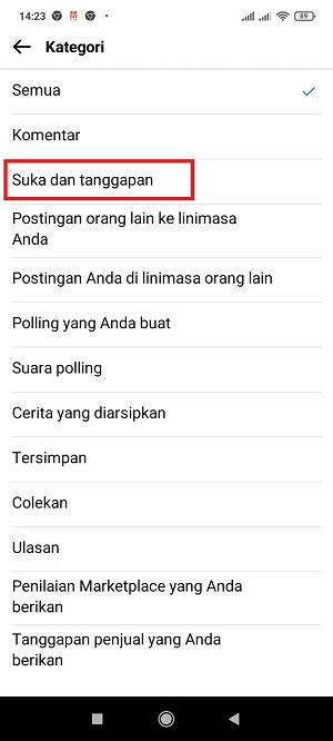 Cara Melihat Status Yang Kita Like di Facebook 27 Tap "Suka dan tanggapan".