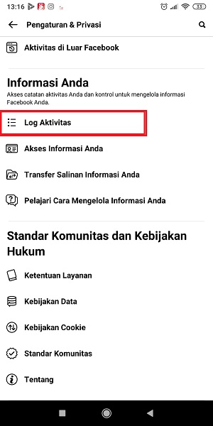 Cara Melihat Semua Video Yang Pernah Ditonton di Facebook 8 Tap “log Aktivitas”.