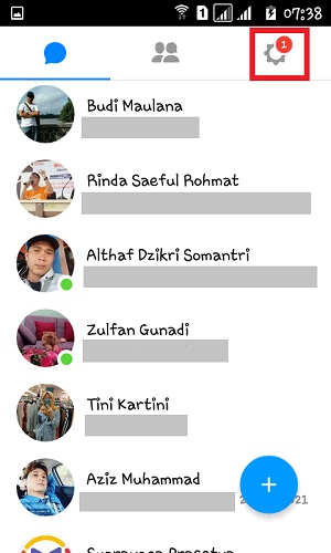 Cara Menghapus Akun Lain Yang Tersimpan di Messenger (dan Messenger Lite) 9 Tap icon “Roda gigi” di kanan atas.