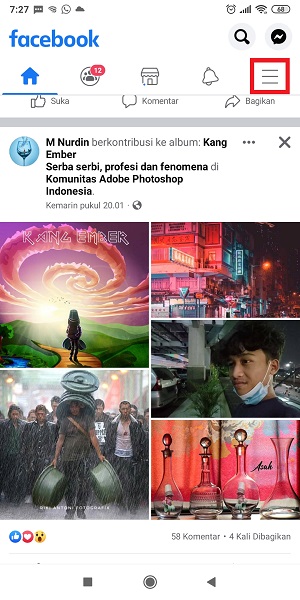 Cara Menghapus Riwayat Video Yang Ditonton di Facebook (bisa semua sekaligus) 1 Tap icon “Hamburger” di kanan atas.