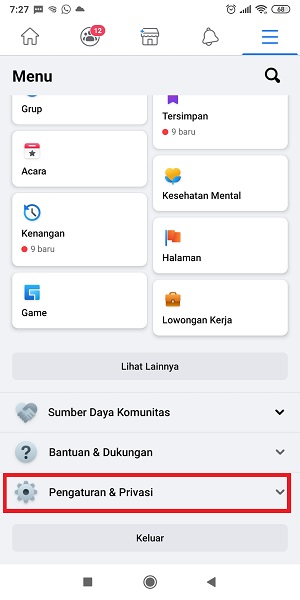 Cara Menghapus Riwayat Video Yang Ditonton di Facebook (bisa semua sekaligus) 2 Tap “Pengaturan & Privasi”.