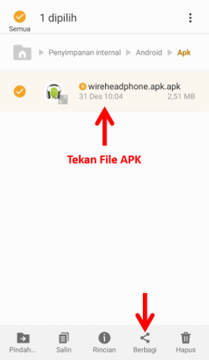 Cara Mengirim Aplikasi lewat WhatsApp (Lengkap dan simpel) 2 Pilih Menu Berbagi File