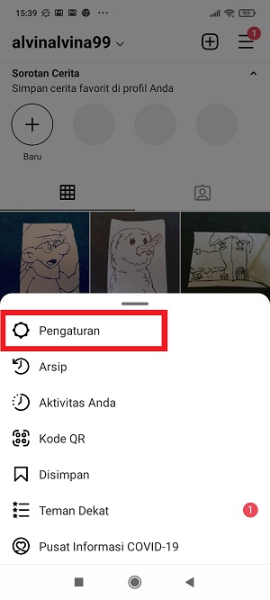 Cara Mengaktifkan Pembatasan Konten Sensitif di Instagram 3 Tap "Pengaturan".