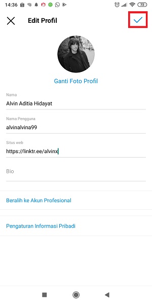 Apa itu Linktree? Bagaimana Mengatur dan Menggunakan Linktree 72 Klik icon checklist di kanan atas.