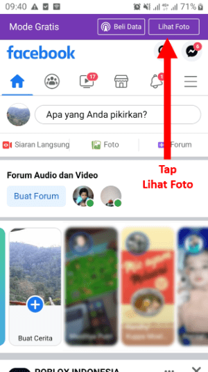 Cara mengaktifkan Facebook mode gratis (atau kembali ke mode data) 12 Pilih Lihat Foto