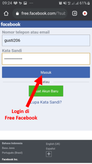 Cara mengaktifkan Facebook mode gratis (atau kembali ke mode data) 10 Login di Free Facebook
