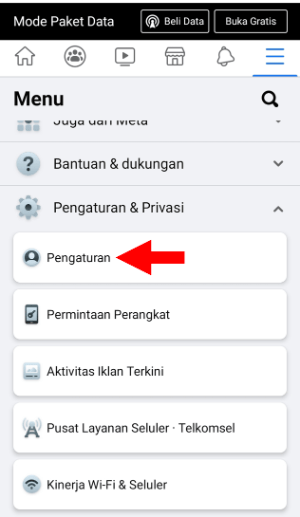 Cara Menambahkan Tombol Ikuti di Facebook 9 Tap Menu Pengaturan