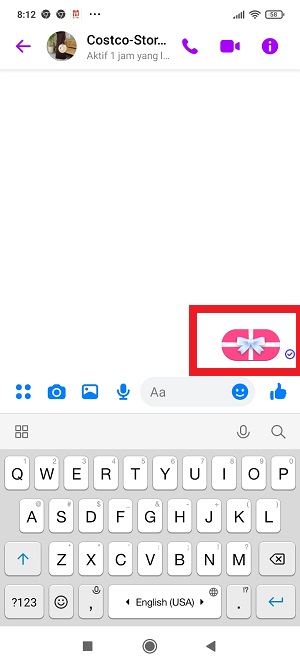 Cara mengirim pesan dengan efek (Kado/Pesan berapi/dll) di Messenger 8 Cara mengirim pesan dengan efek (Kado/Pesan berapi/dll) di Messenger 7